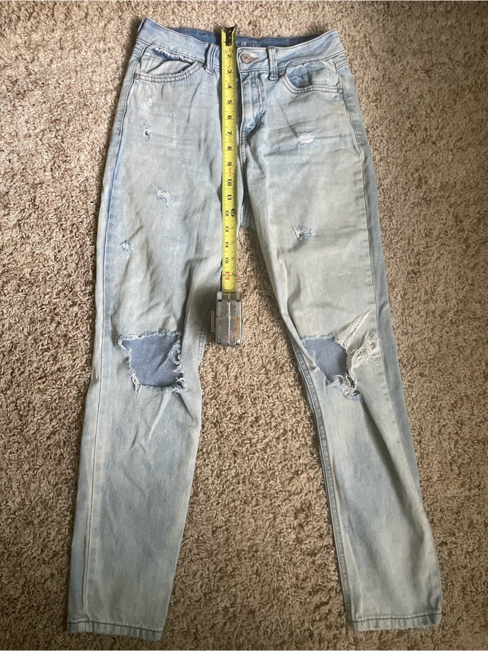 Rewash Light Blue Skinny Distressed Womens Jeans